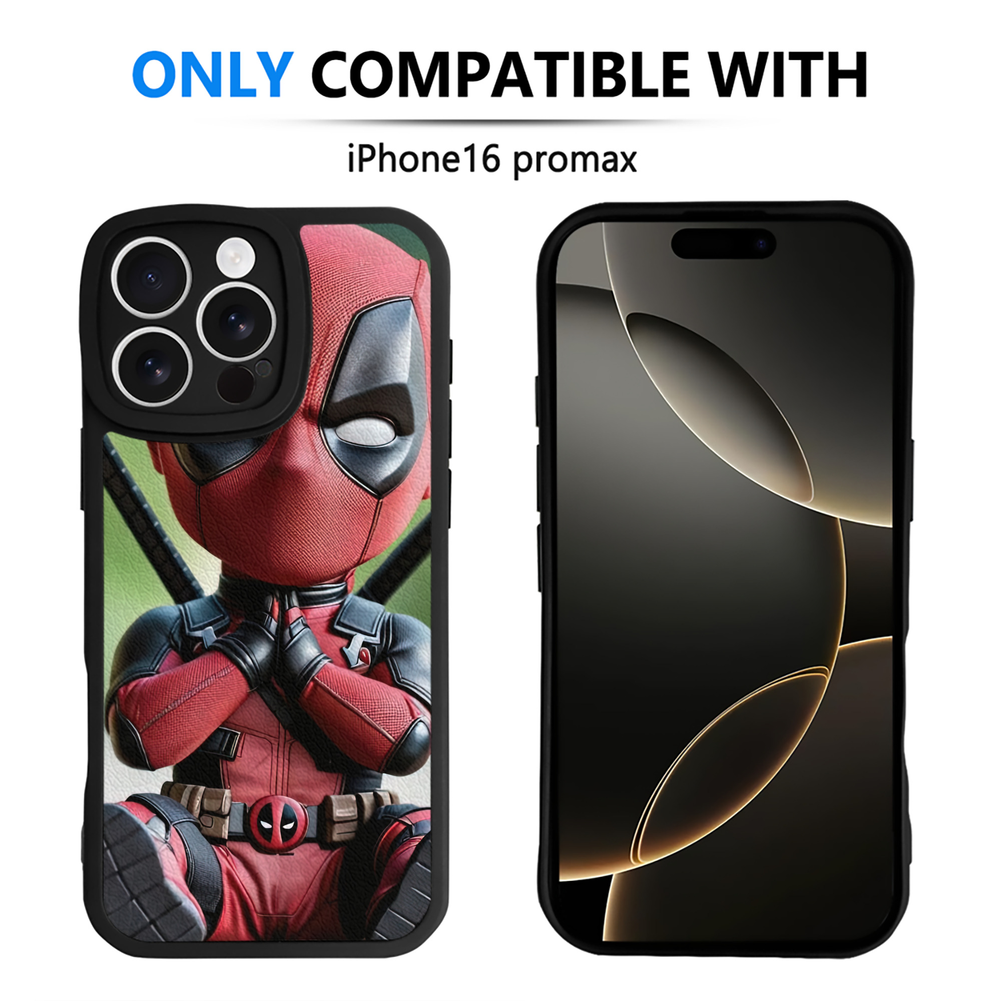 （画像用） Deadpool デッドプール 【iPhone 16シリーズ対応】シリコンスマホケース（レザー調） 材質：シリコン